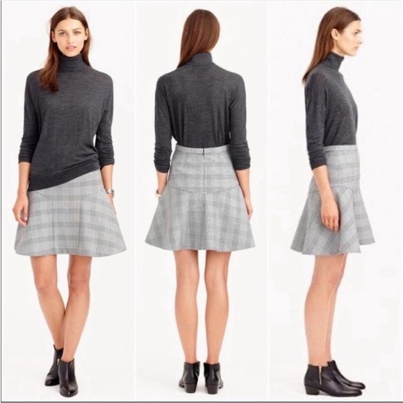 NWT J. Crew Plaza Skirt in Glen Plaid - Picture 3 of 8